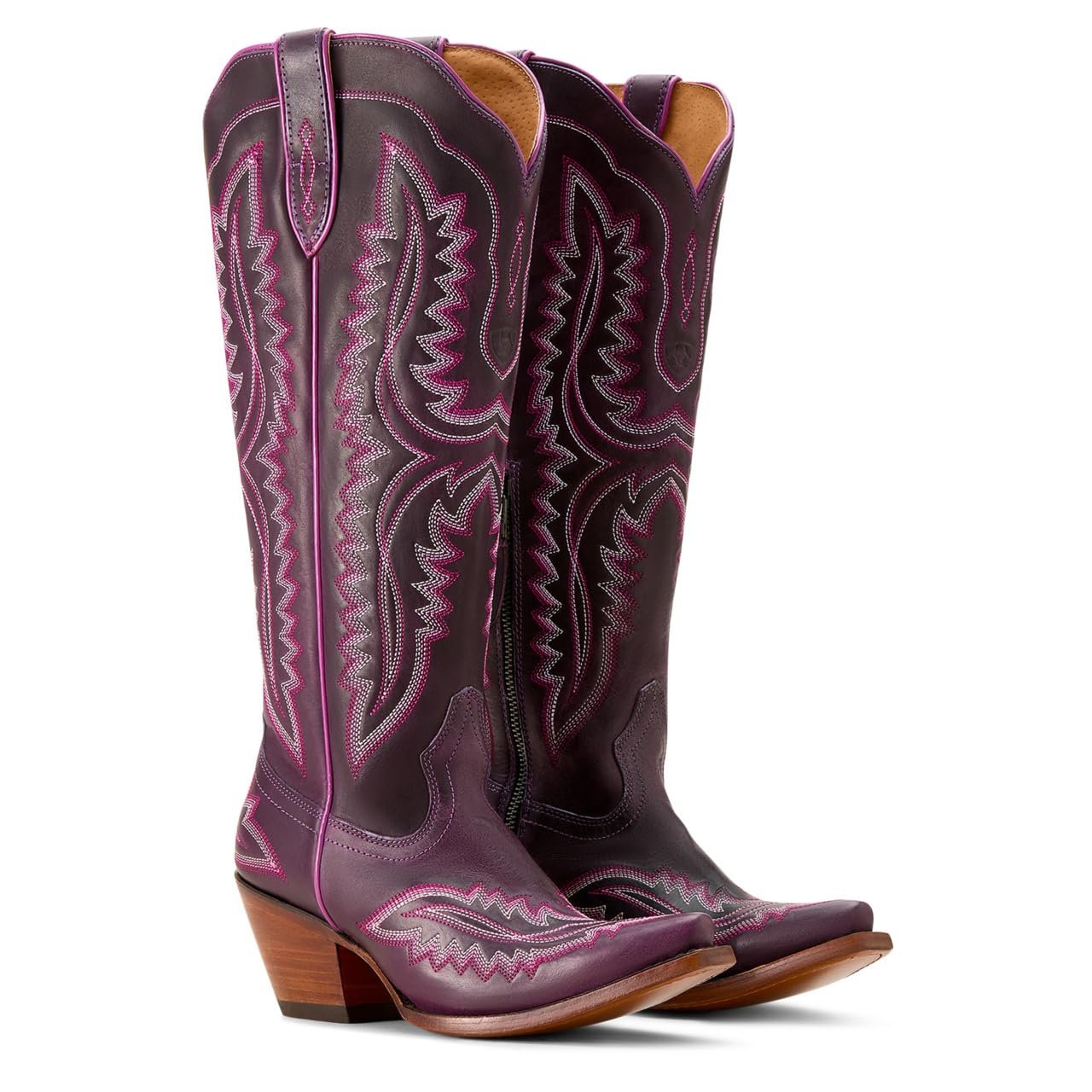 Pair of Ariat Women's Casanova X Toe Western Boots, Deep Amethyst