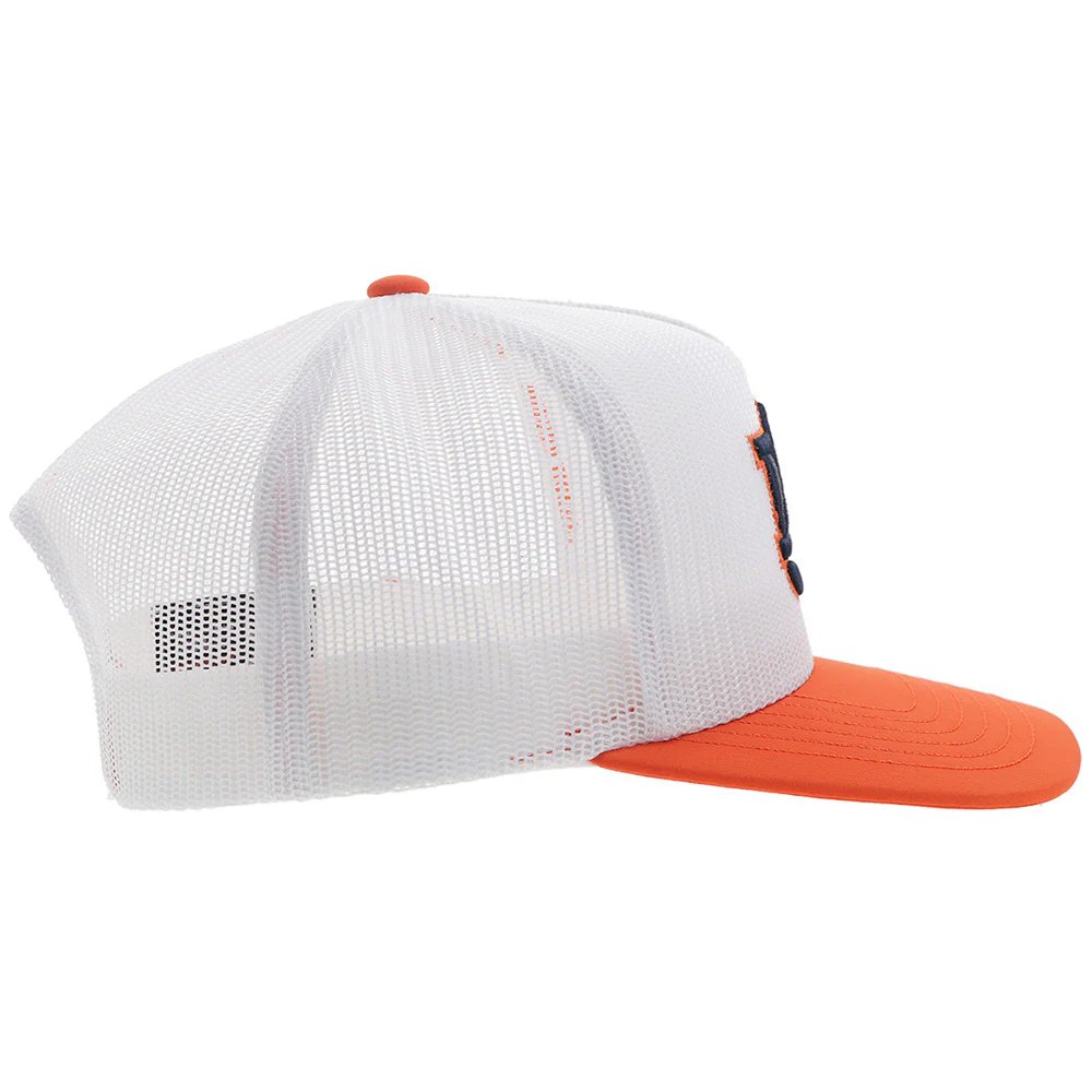 Right of Hooey Auburn Univsity Snapback Hat, White/Orange