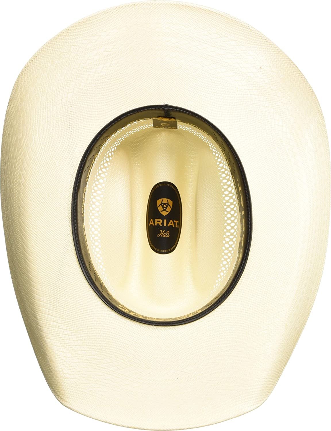 Interior of Ariat 20X Natural Straw Vented Crown Cowboy Hat