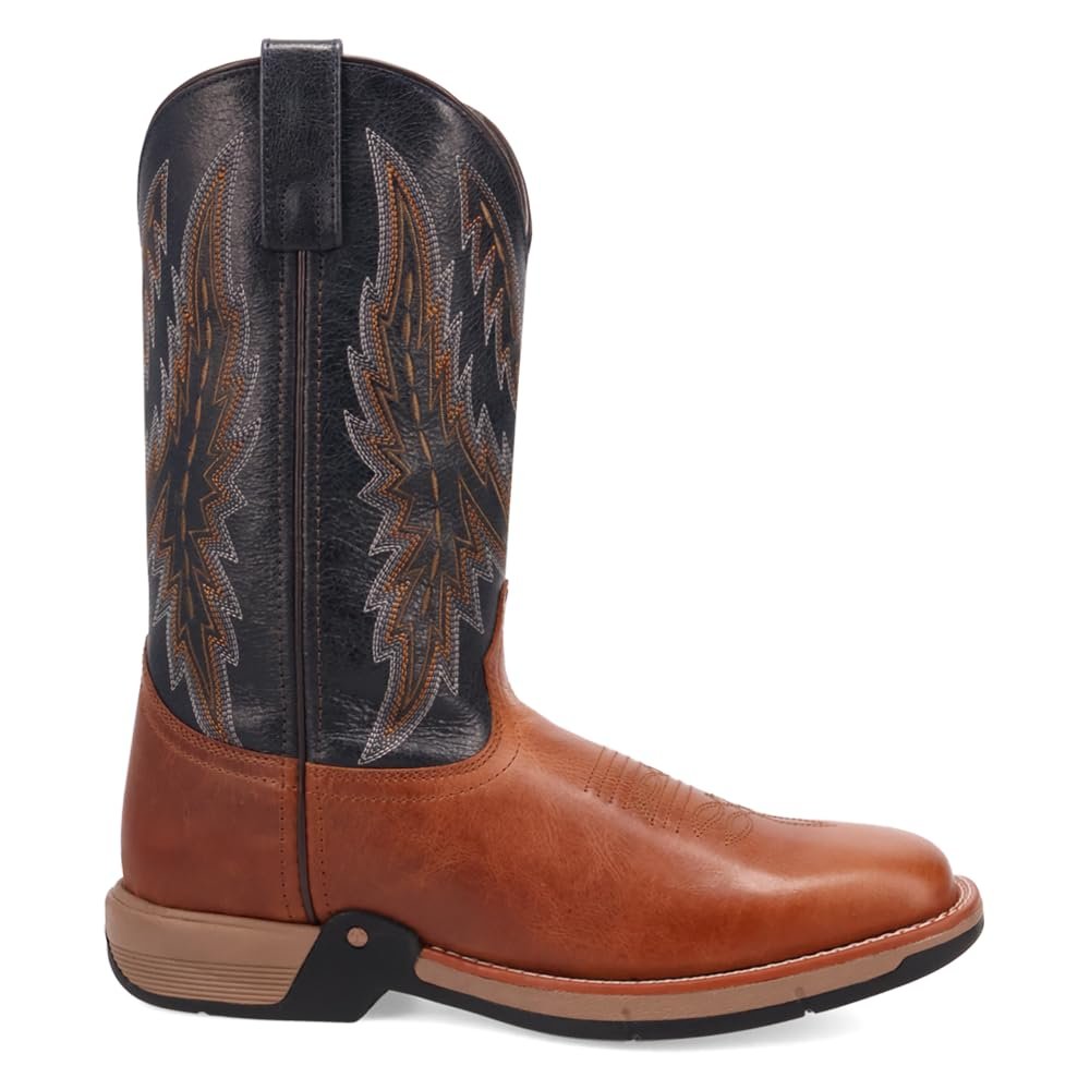 Side of Laredo Men's Vapor Square Toe Mid Calf Western Boot, Cognac/Black