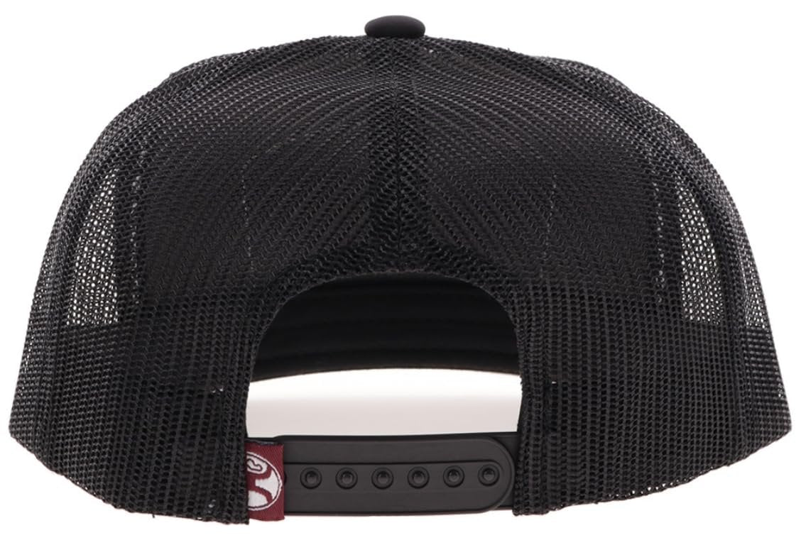 HOOEY 5-Panel Trucker Hat with Patch, Orange/Black