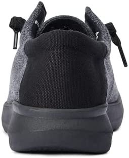 Back View of Ariat Men's Hilo Stretch Lace Loafer in Heathered Smoke/Black