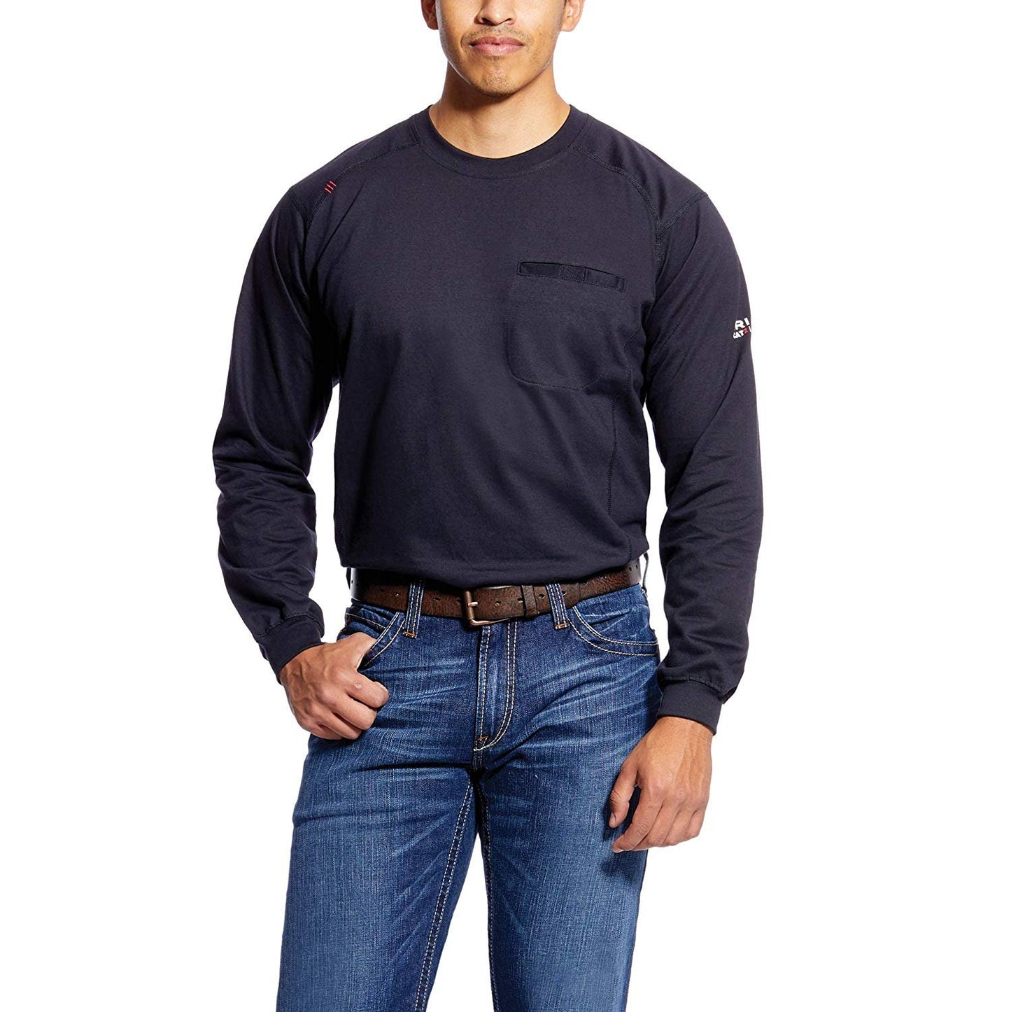 Ariat Men's FR Air Crew Long Sleeve T-Shirt, Navy