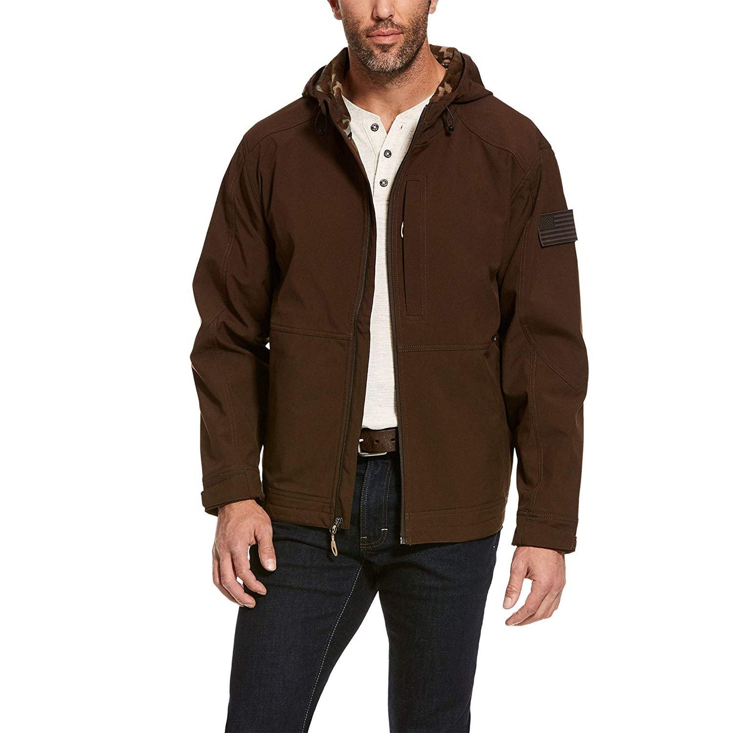 Ariat Men's Vernon 2.0 Hooded Tactical Jacket in Dark Brew