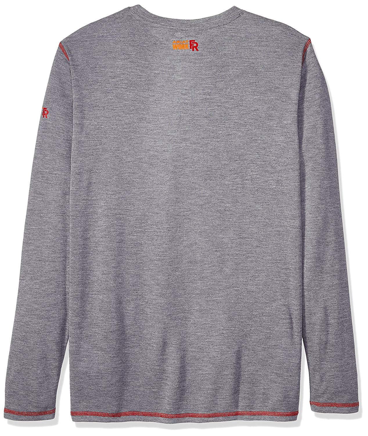 Back of Ariat Men's FR Polartec Base Layer in Gray