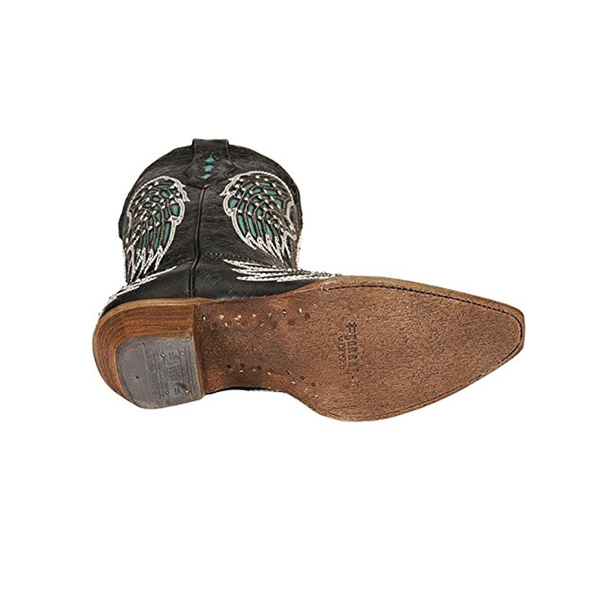 Outsole of Corral Boots Women's Wings and Cross Snip Toe Western Boot