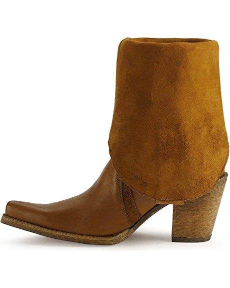 Alternate Side Profile of Corral Boots Women's Lizard Cuffed Snip Toe Western Boot