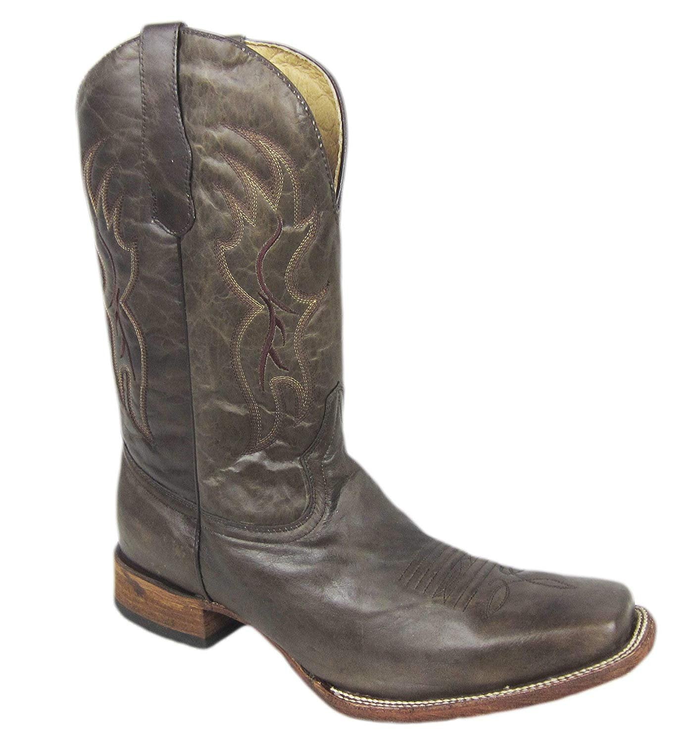 Side Profile of Corral Boots Men's Basic Tobacco Square Toe Cowboy Boot