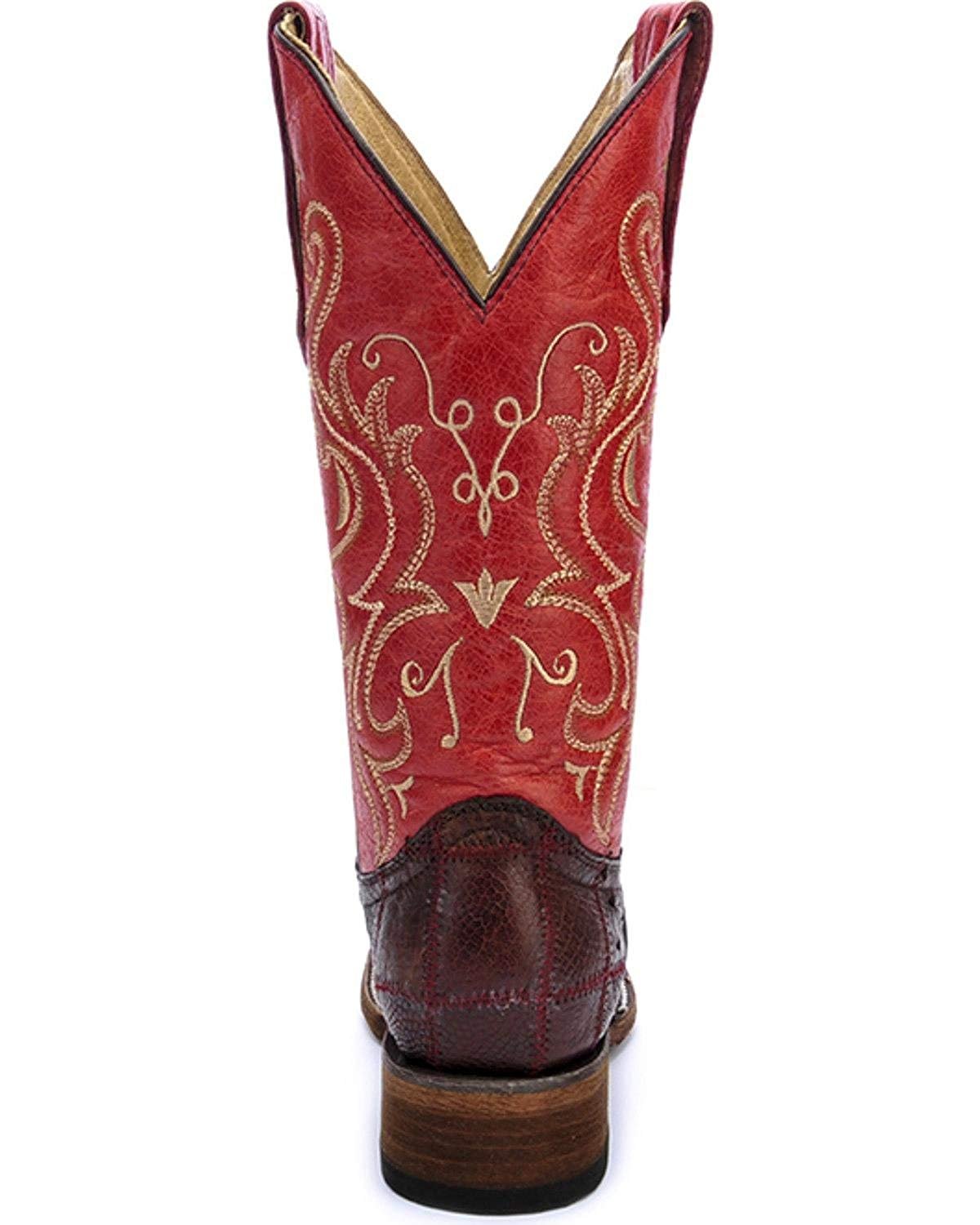 Back View of Circle G Women's Ostrich Leather Western Boot