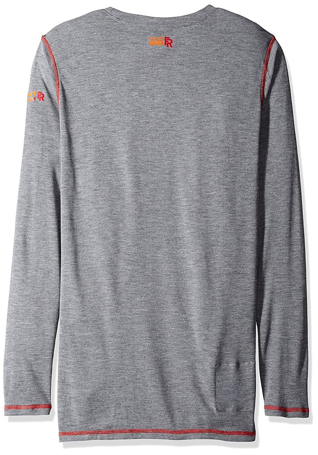 Back of Ariat Men's FR Polartec Base Layer in Gray