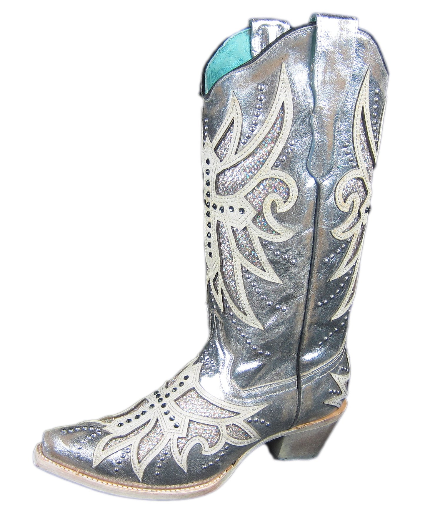 Side Profile of Corral Boots Women's Embroidered Laser Inlay Western Boot