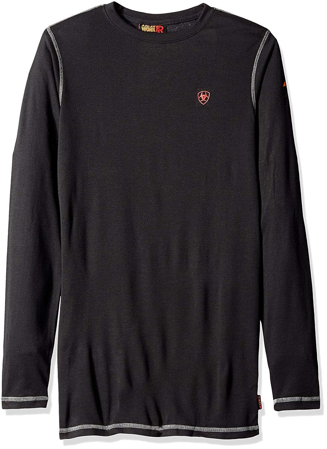 Front of Ariat Men's FR Polartec Base Layer in Black