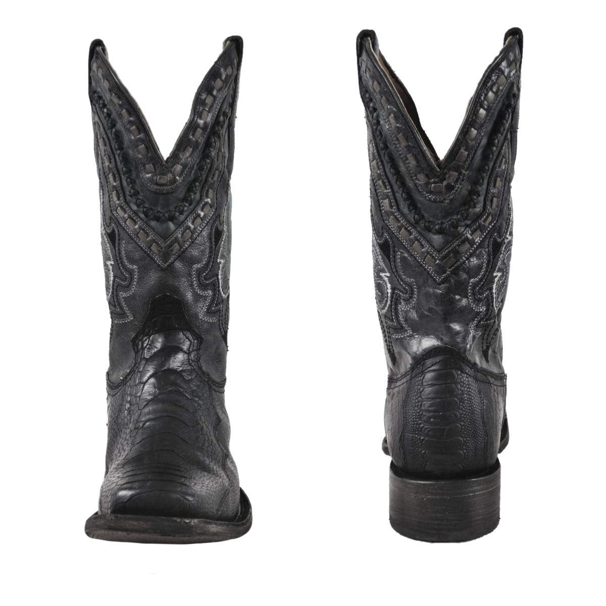 Pair of Corral Boots Men's Ostrich Leg Embroidery Cowboy Boots