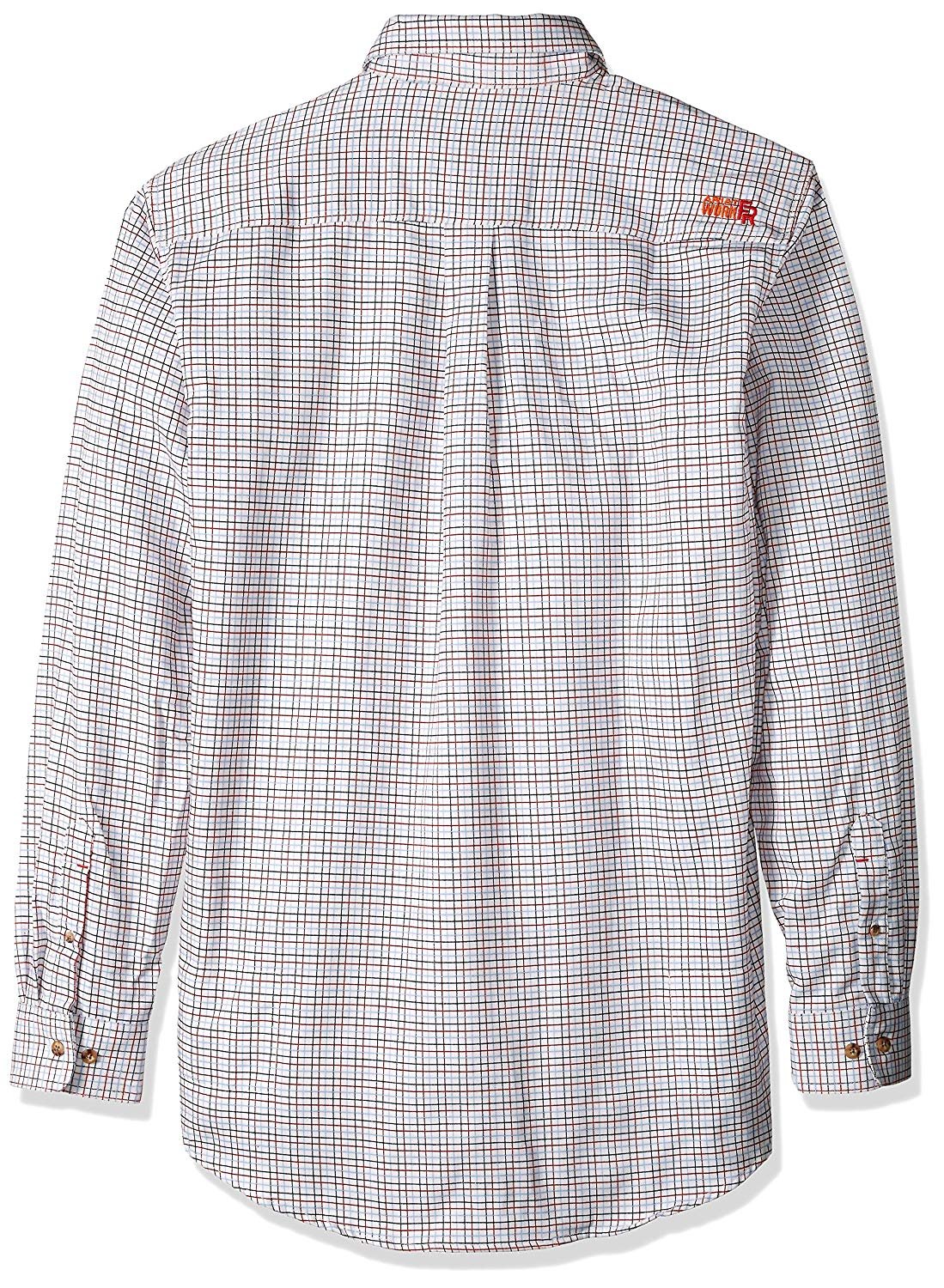 Ariat Men's FR Edmond Work Shirt, White Multi, Back