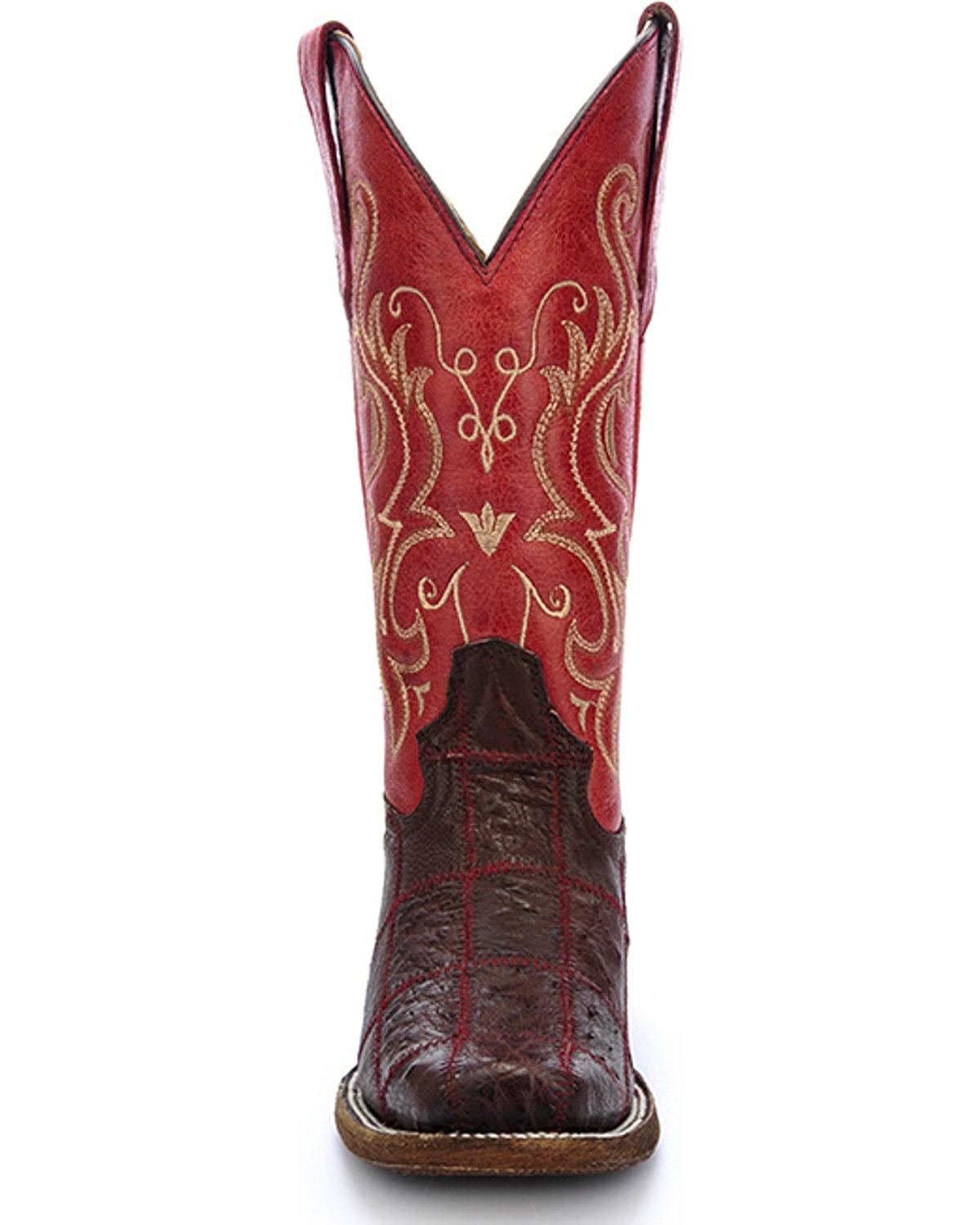 Front View of Circle G Women's Ostrich Leather Western Boot