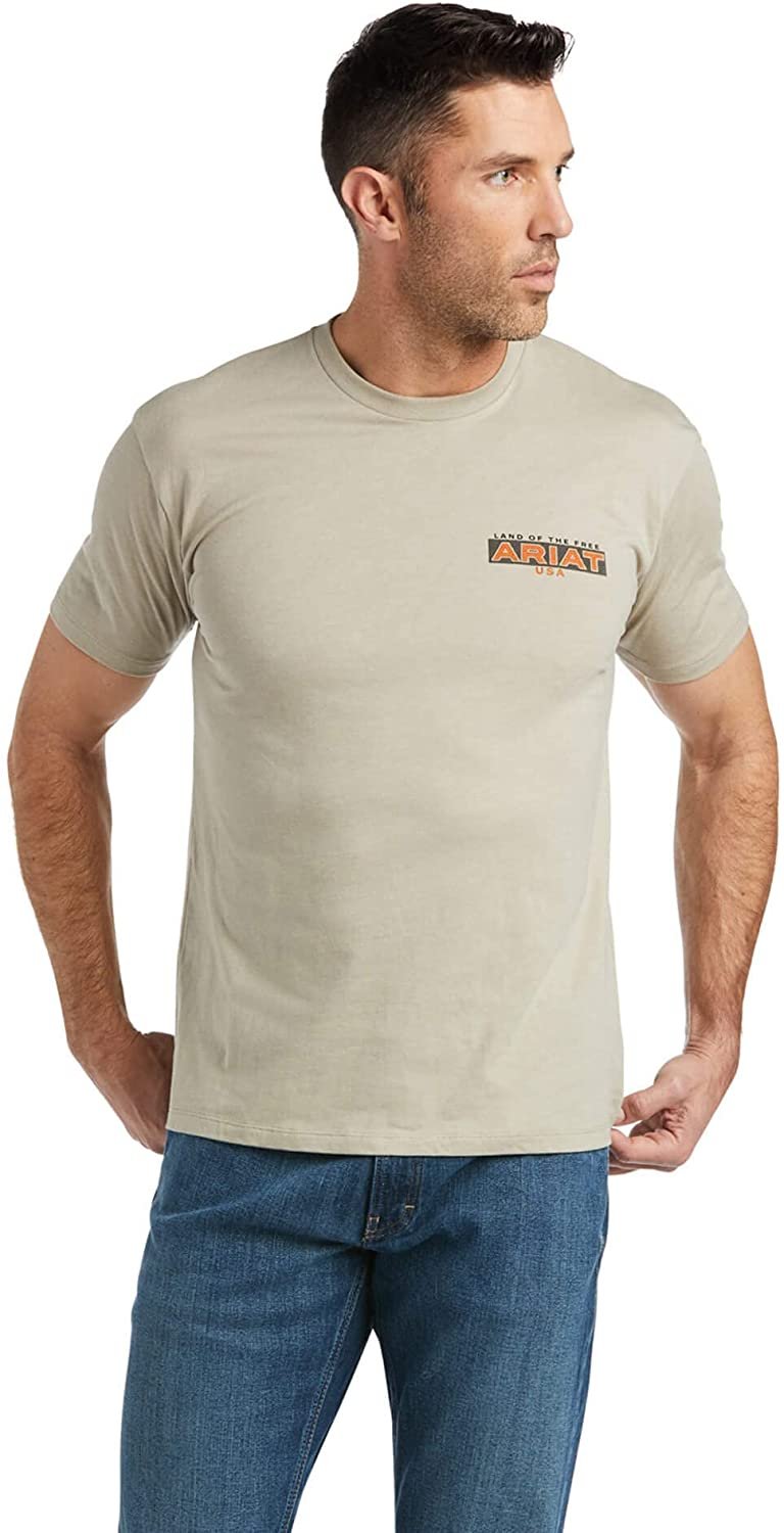 Ariat Men's Land of the Free T-Shirt in Lands/Khaki