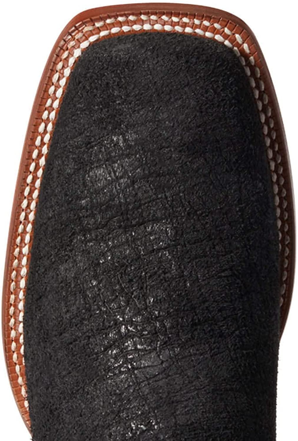 Toe Box of Ariat Men's Circuit Proud Western Boot in Black Hippo Print/Kiva Steps