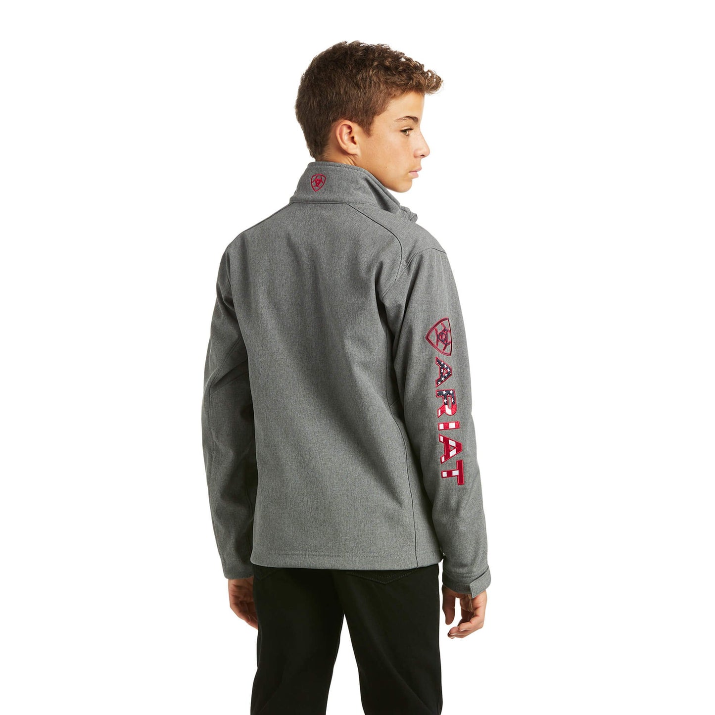 Back of Ariat Boys' Logo 2.0 Softshell Jacket