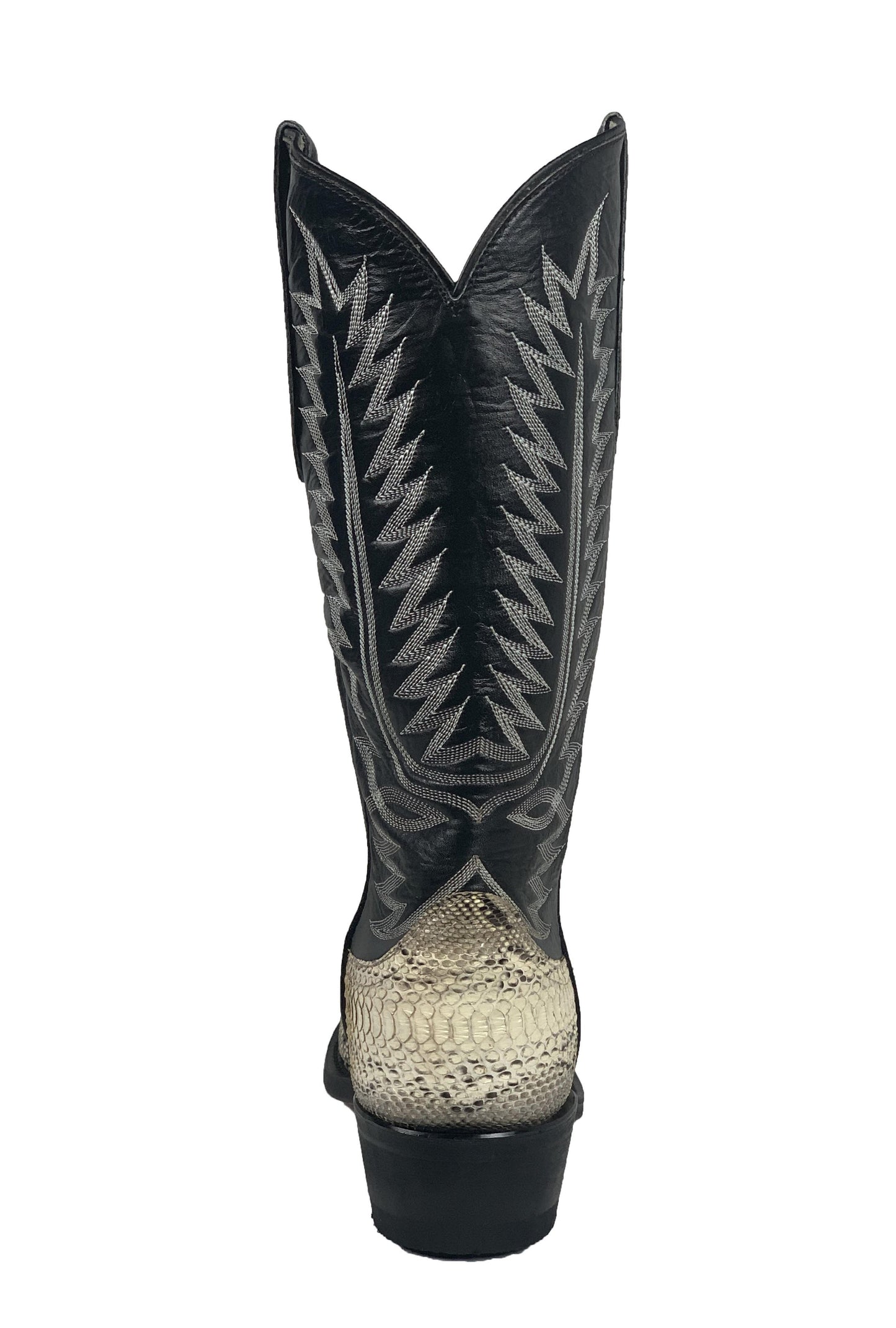 Cowtown Natural Python Round Toe Western Boots