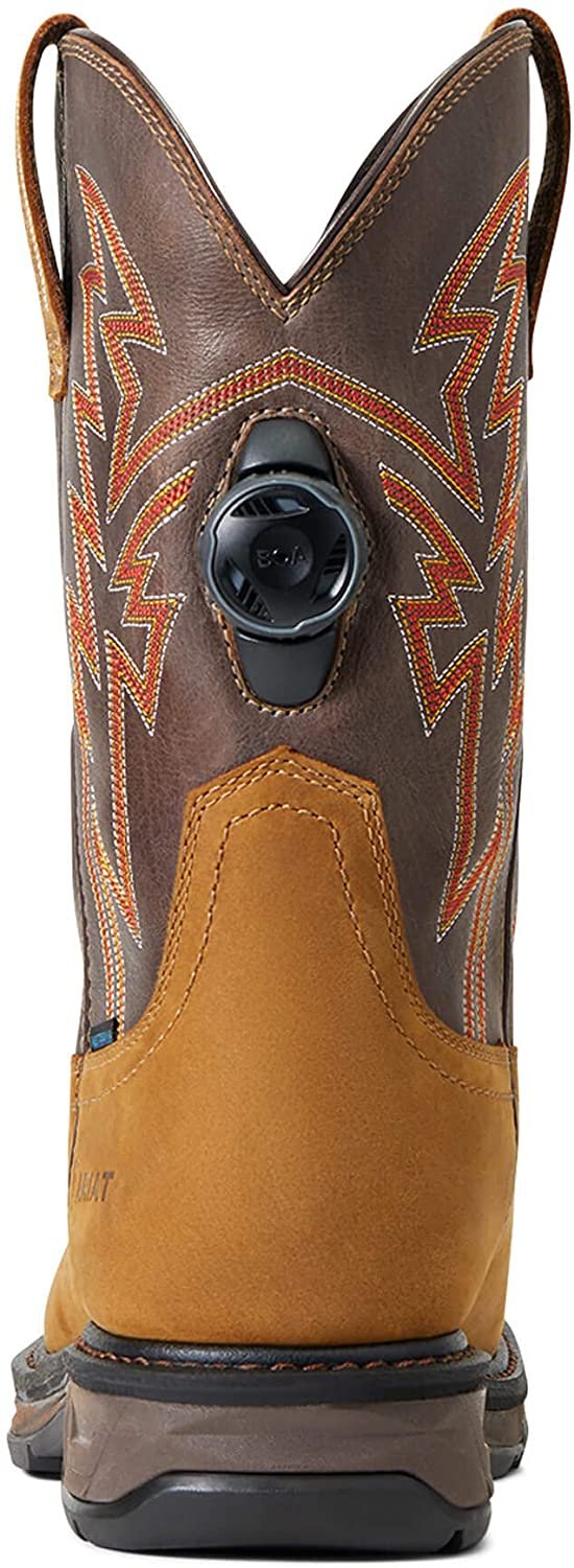 Back of Ariat Men's WorkHog XT BOA Waterproof Work Boot