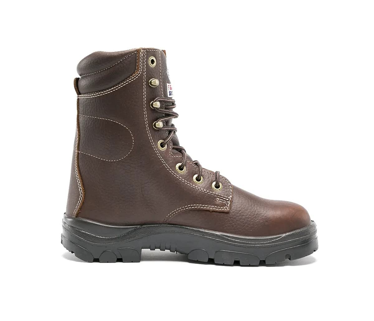 Side of Steel Blue Portland: Soft Toe Work Boot in Oak