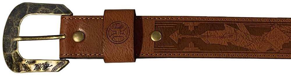Close-up of Hooey Women's Feather Leather Belt