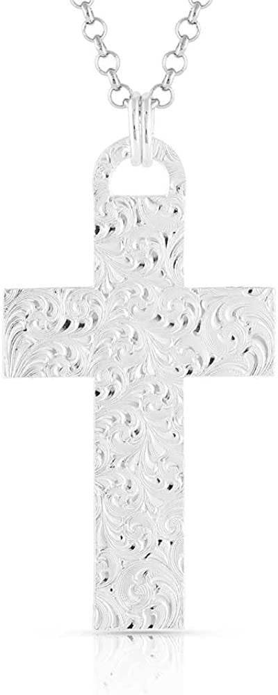Back of Montana Silversmiths Women's Signature Necklace Cross Pendant