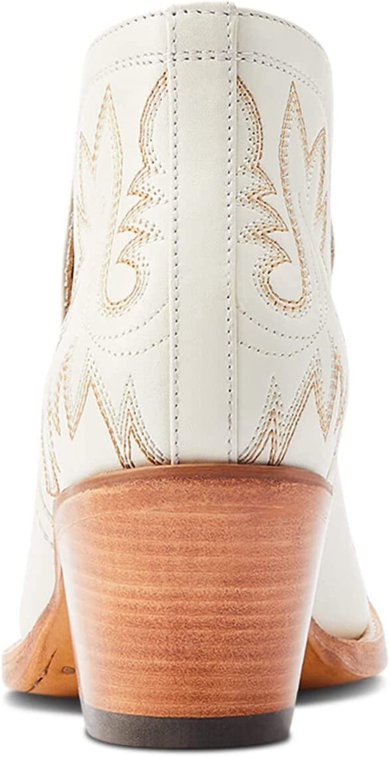 Back of Ariat Women's Dixon Western Bootie in Blanco