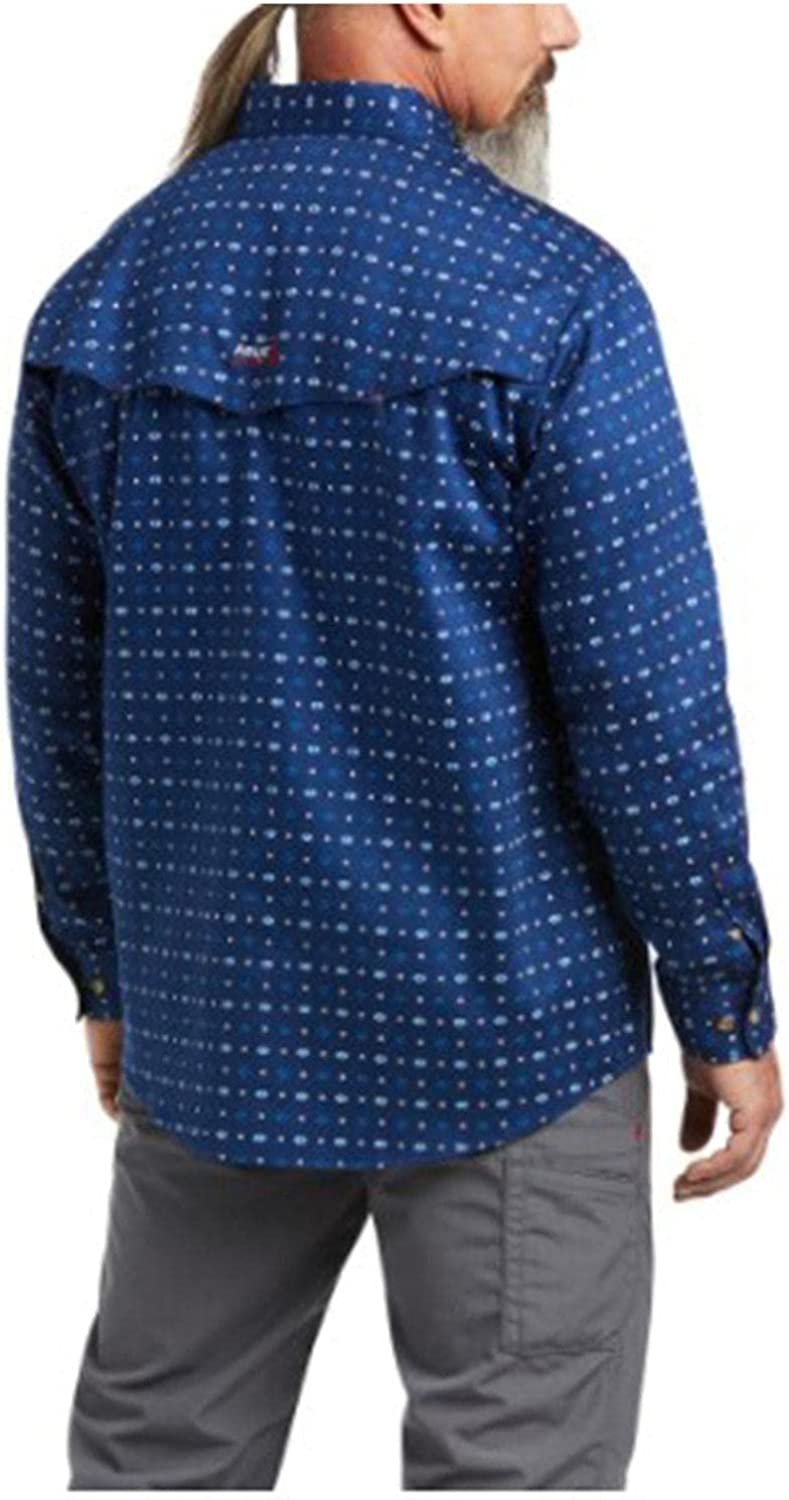Back of Ariat Men's FR Button Down Work Shirt