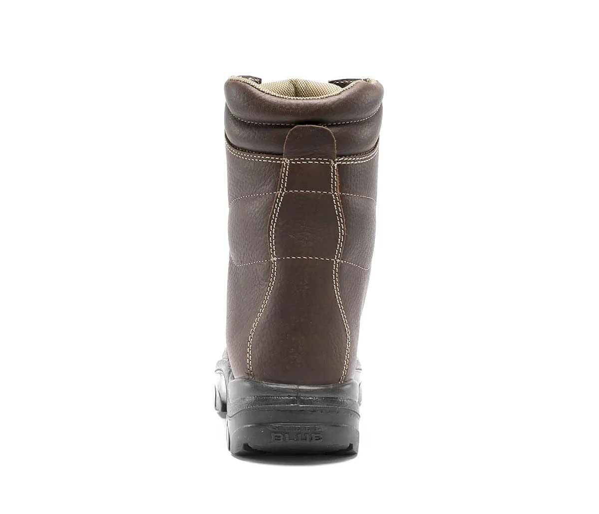 Back of Steel Blue Portland: Soft Toe Work Boot in Oak