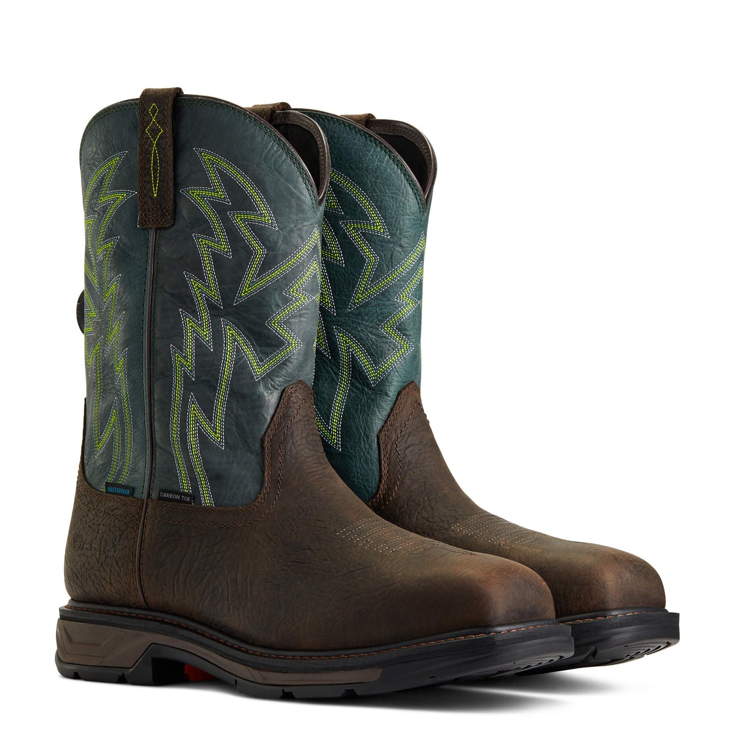 Pair of Ariat Men's WorkHog XT BOA Waterproof Carbon Toe Work Boots