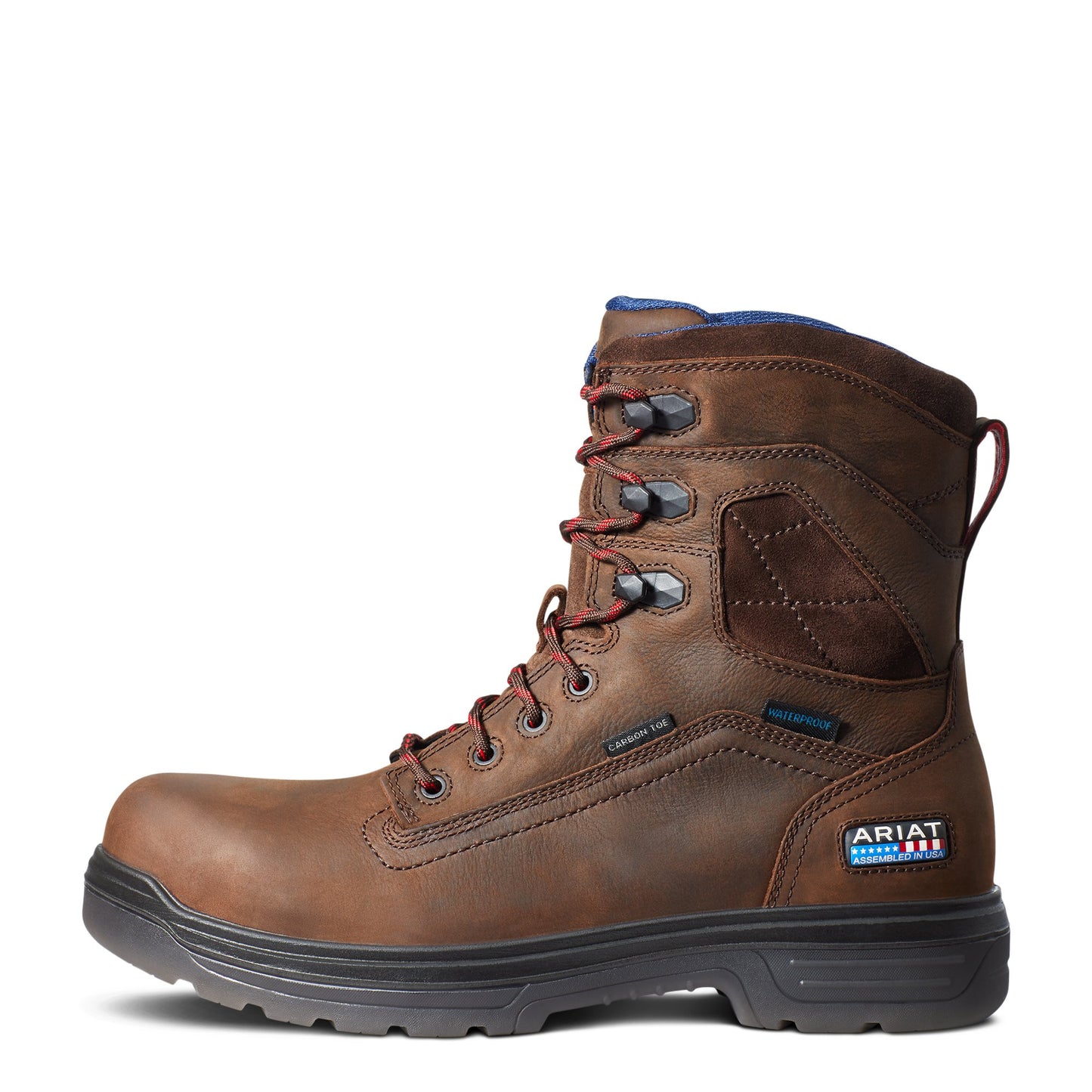 Side Profile of Ariat Men's Turbo 8" USA Assembled Waterproof Carbon Toe Work Boot