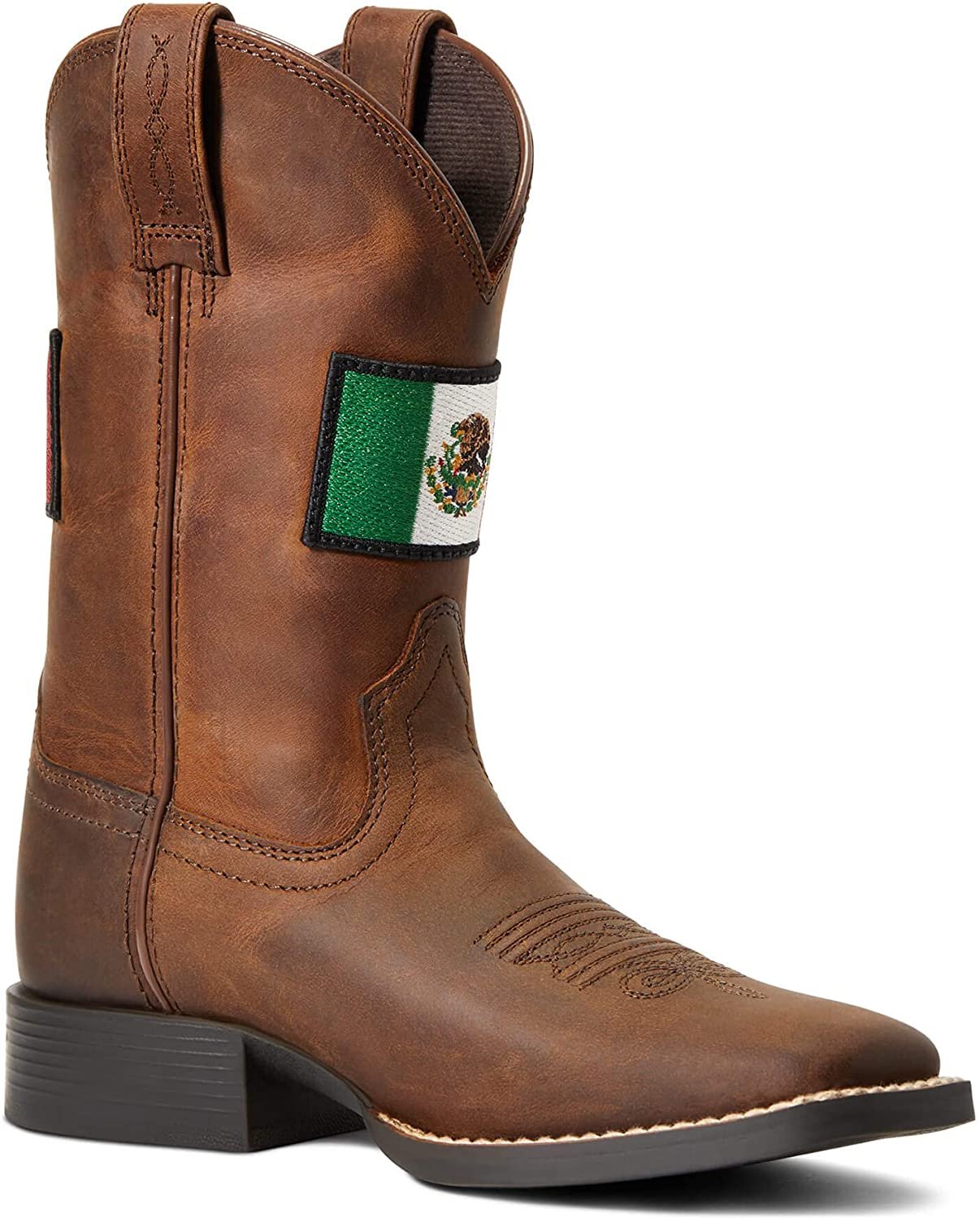 Angled Front View of Ariat Kids' Orgullo Mexicano II Western Boot