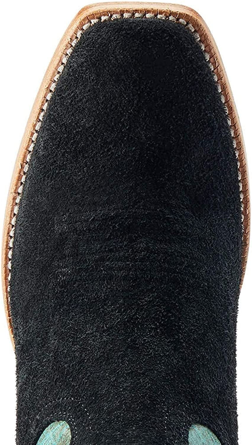 Toe Box of Ariat Men's Futurity Showman Western Boot in Black Roughout/Roaring Turquoise
