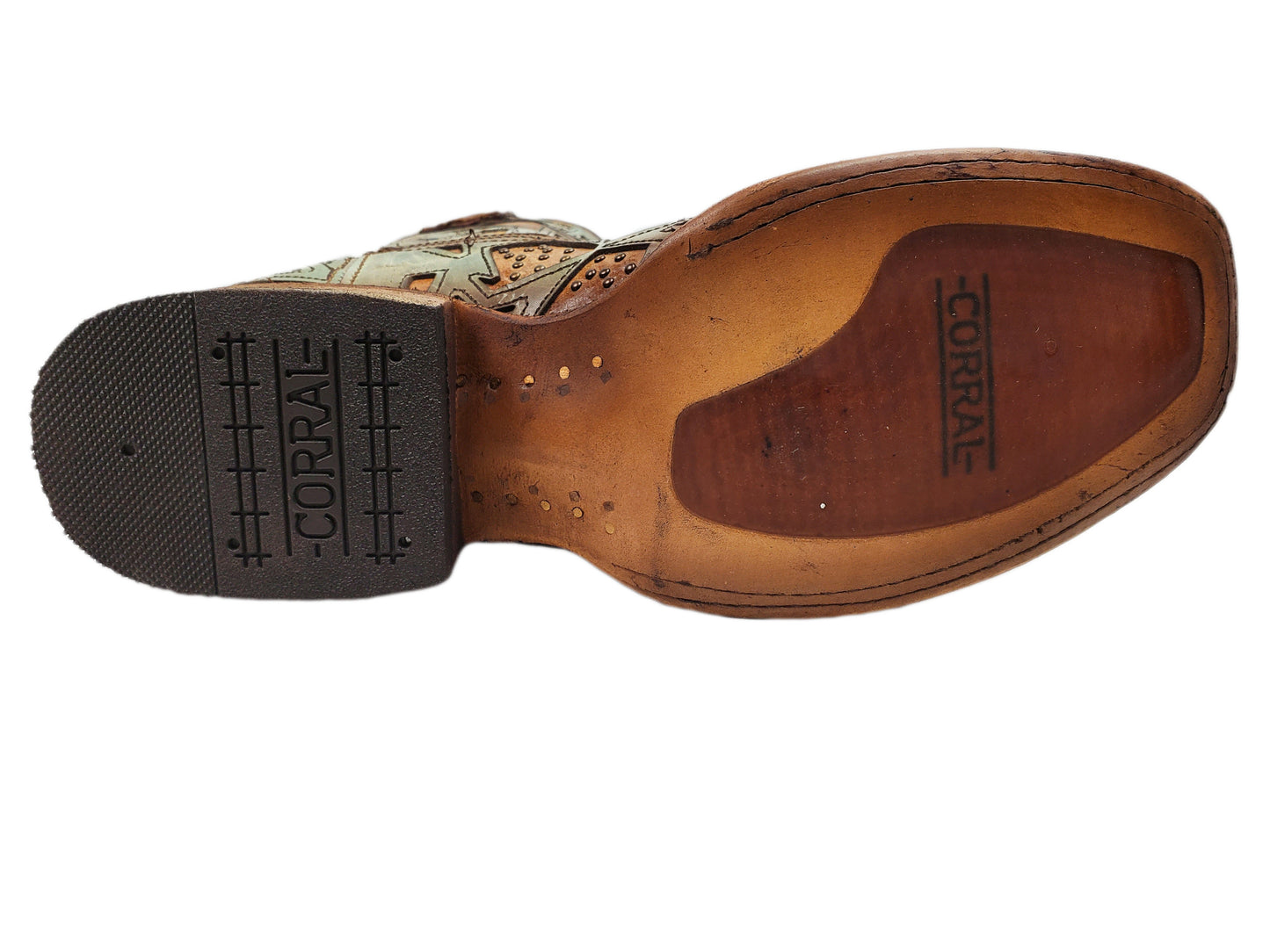 Outsole of Corral Boots Women's Stars Inlay Square Toe Western Boot