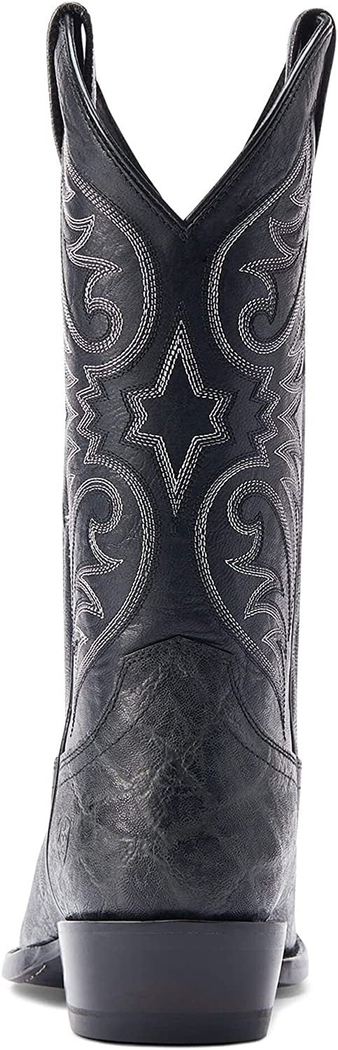 Back of Ariat Men's Bankroll Western Boot in Bayou Black