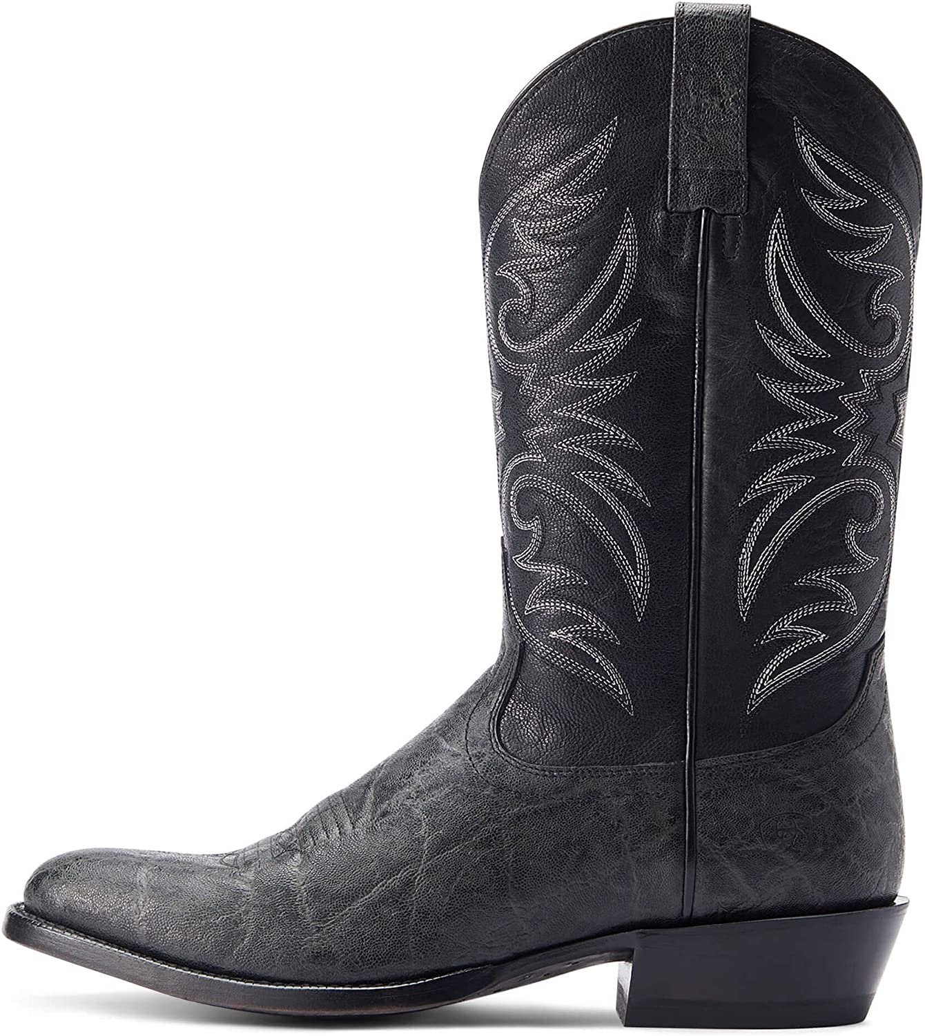 Side Profile of Ariat Men's Bankroll Western Boot in Bayou Black