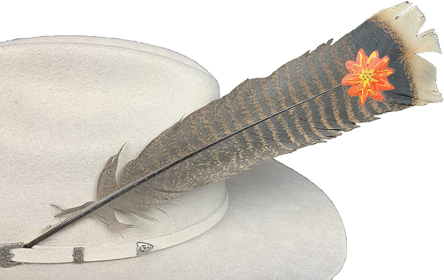 Hand painted hat feather