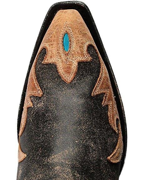 Close-up of Toe Box of Corral Boots Women's Eagle Overlay Snip Toe Western Boot
