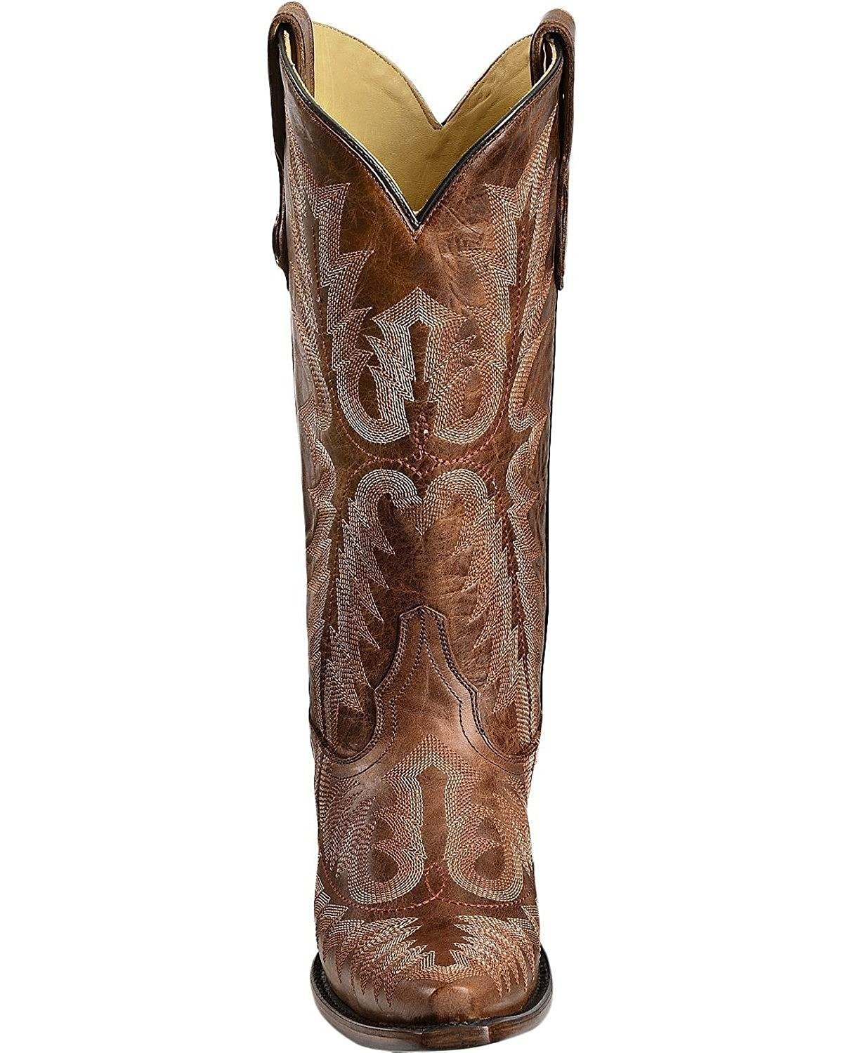 Front View of Corral Boots Women's Picasso Cognac Snip Toe Western Boot