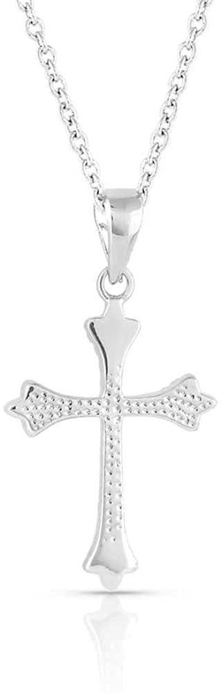 Back of Montana Silversmiths Ethereal Crystal Cross Necklace