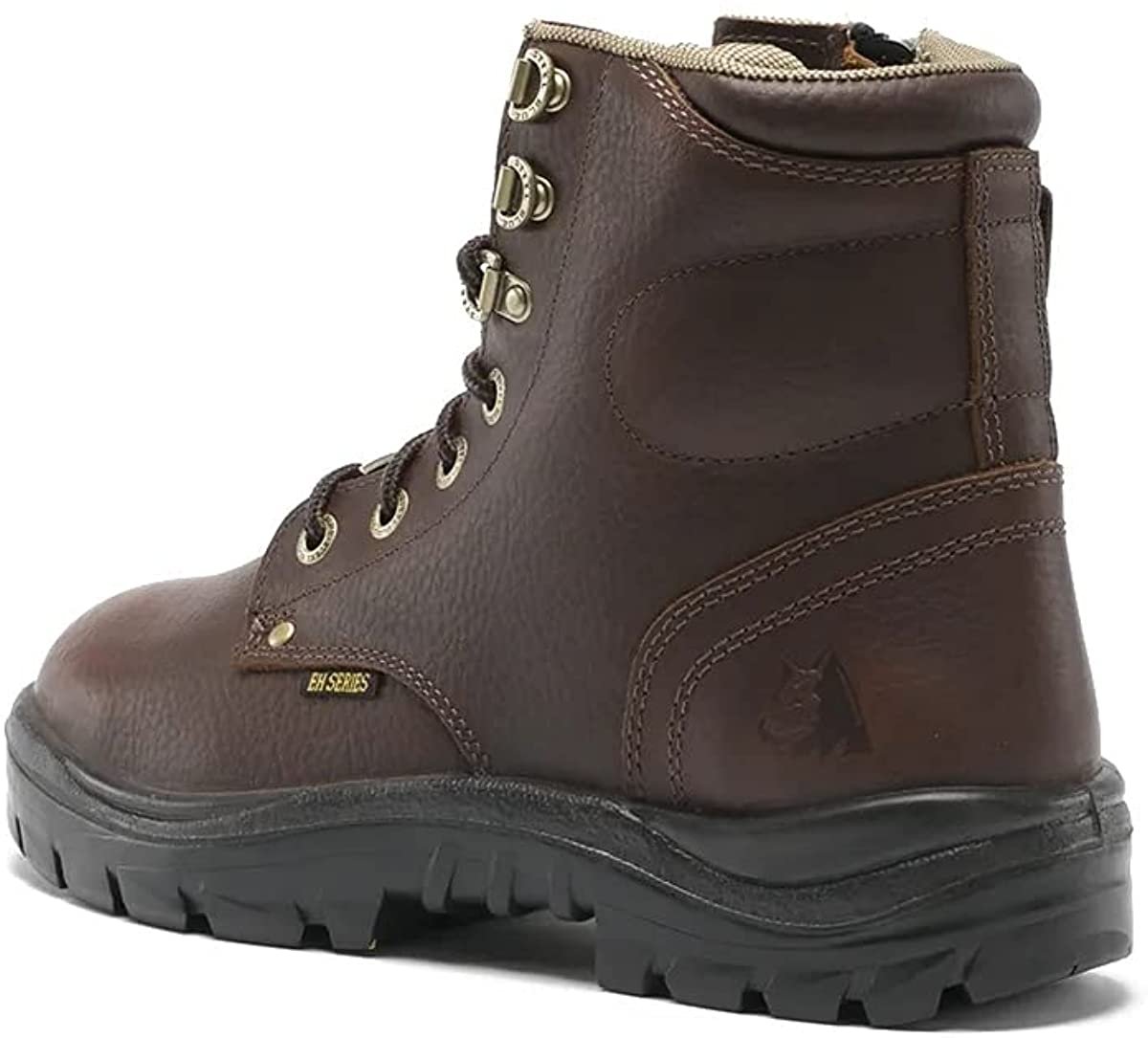 Back of Steel Blue Argyle Zip Work Boot