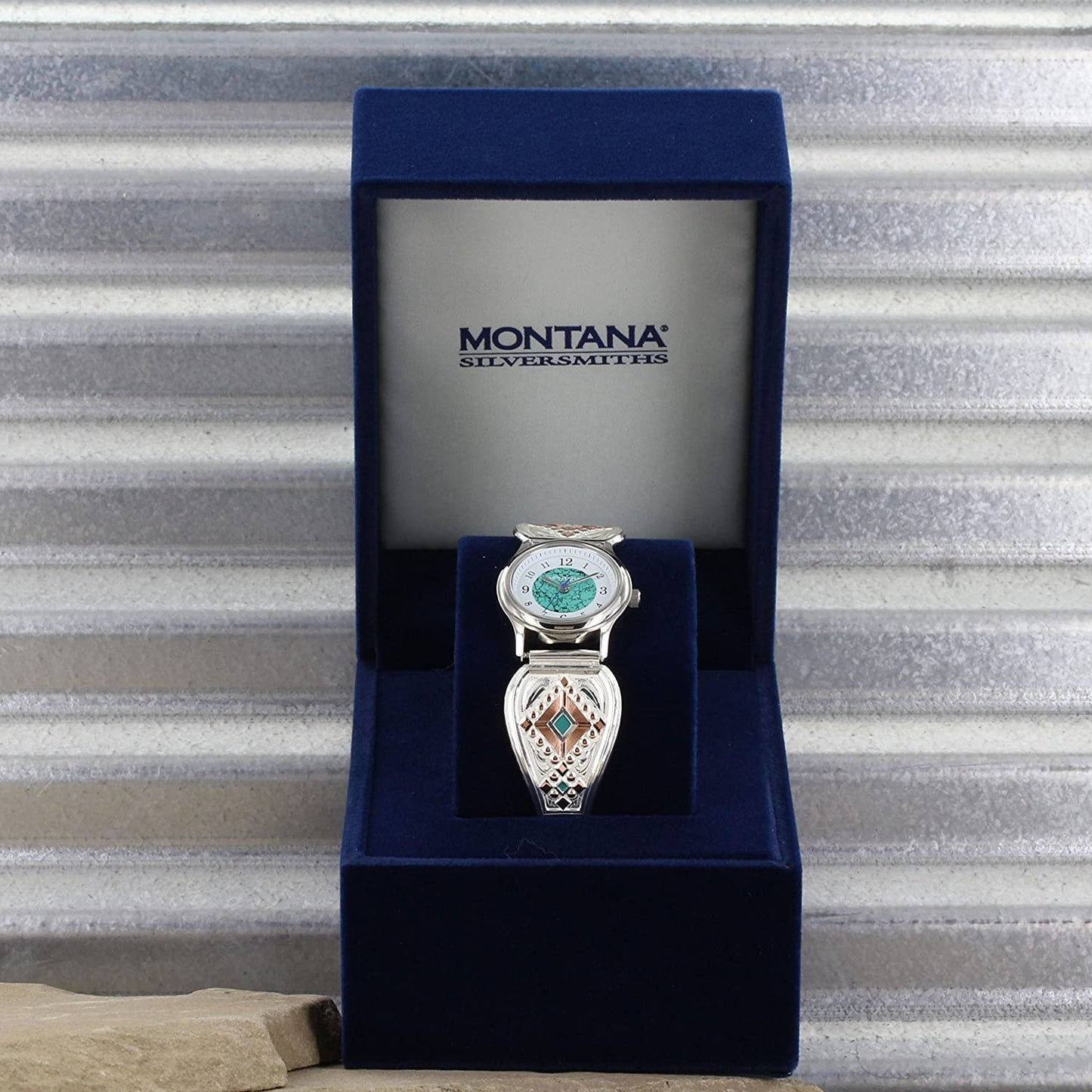 Montana Silversmiths Women's Two Tone Southwestern Beats Expansion Watch in Gift Box
