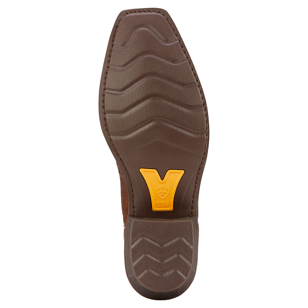 
                  
                    Outsole of Ariat Men's Heritage Roughstock Square Toe Cowboy Boot in Brown Oiled Rowdy
                  
                