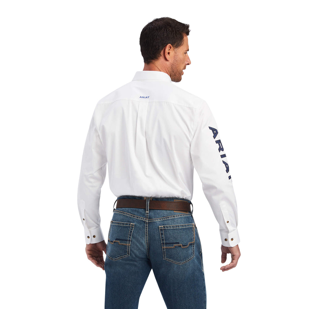 
                  
                    Back of Ariat Men's Team Logo Twill Classic Fit Shirt
                  
                