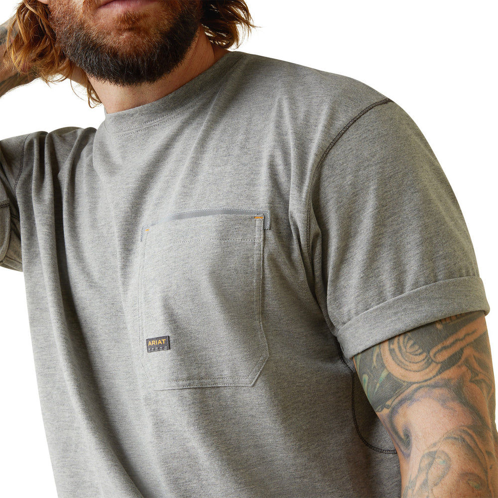 
                  
                    Ariat Men's Rebar Workman Reflective Flag T-Shirt in Heather Grey
                  
                