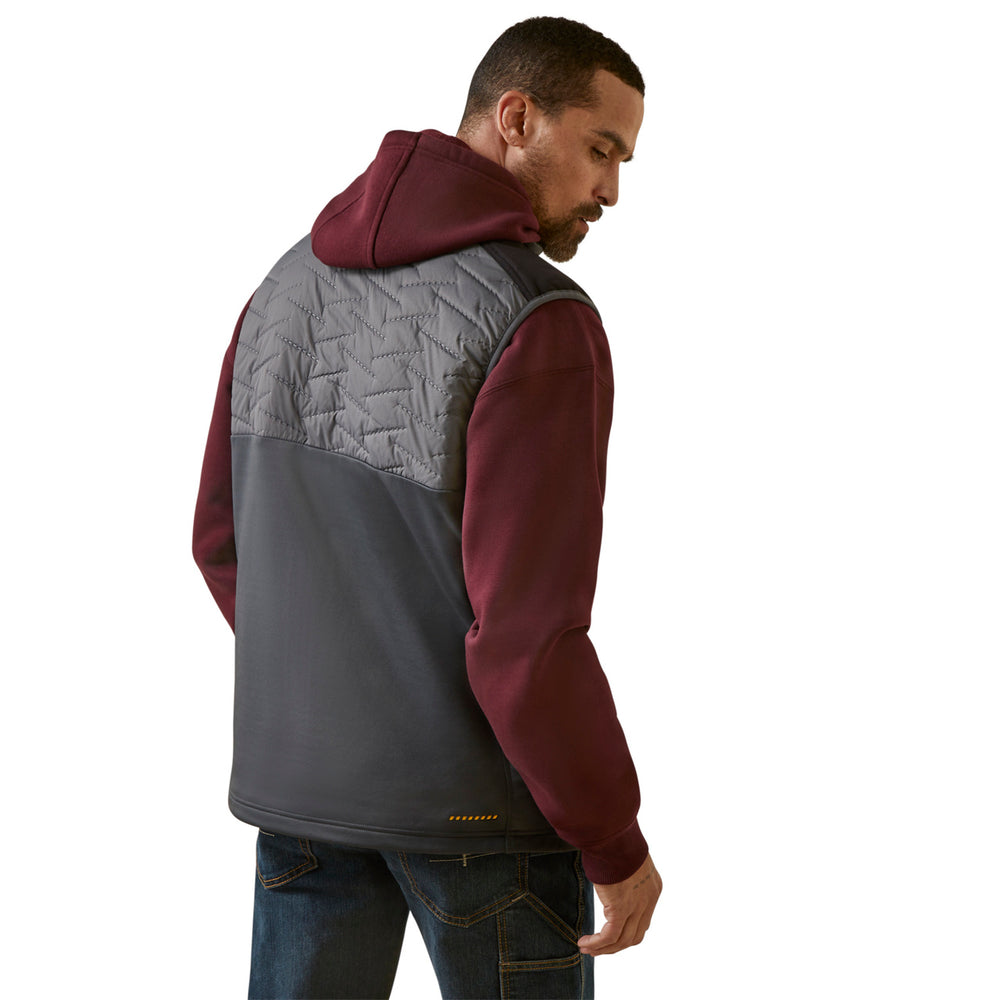 
                  
                    Back of Ariat Men's Rebar Cloud 9 Insulated Vest in Rebar Grey
                  
                