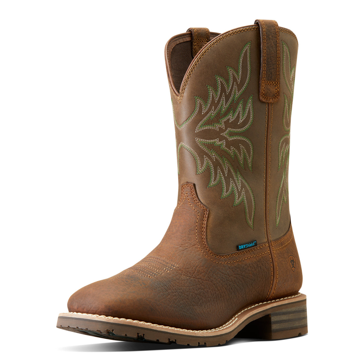 Ariat Men's Hybrid Rancher BOA Waterproof Western Boot in Acorn Brown