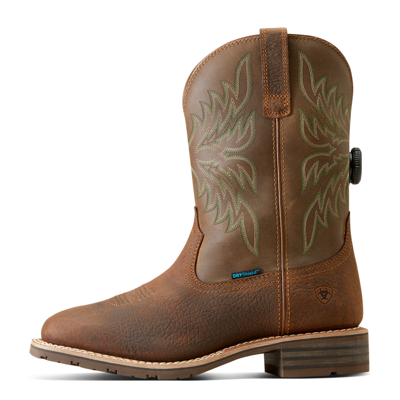 Ariat Men's Hybrid Rancher BOA Waterproof Western Boot in Acorn Brown