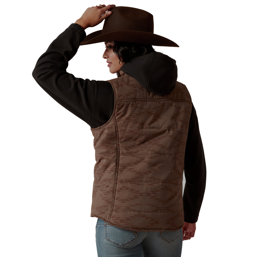 
                  
                    Back of Ariat Women's Grizzly Quilted Vest in Banyan Bark
                  
                